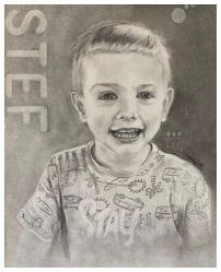 Stef, houtskool op papier, A3, 2025