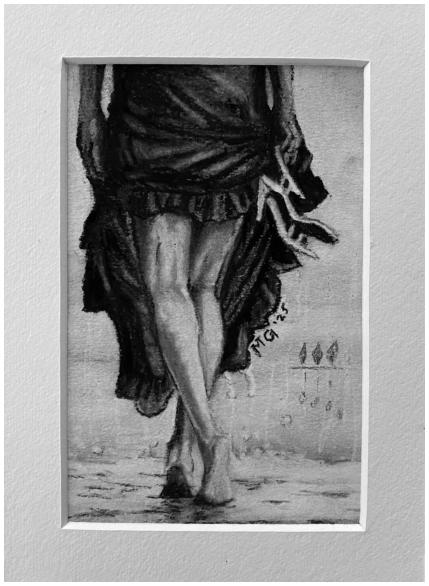 Walk on the beach, 2025, 20x15cm 