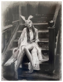 Alice 2023 60x70  (houtskool)