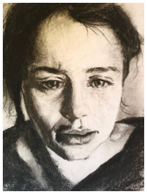 Despair 2022  15x25  (houtskool)
