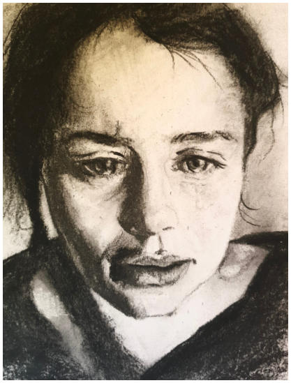 Despair 2022  15x25  (houtskool)