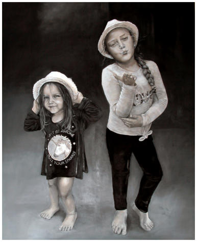 Layla & Nadia - 2019 (100x120cm / Olie op canvas